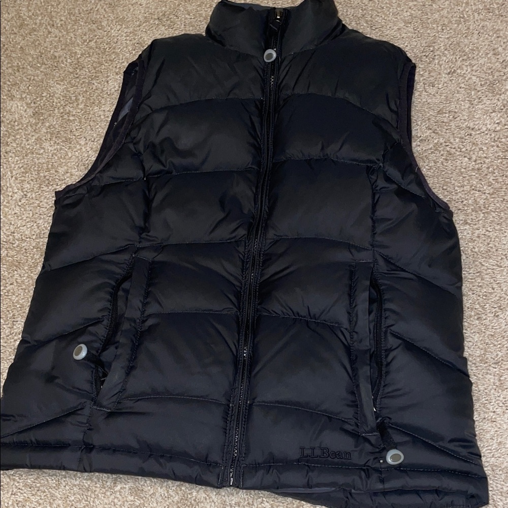 L.L. Bean Midnight Black Quilted Vest